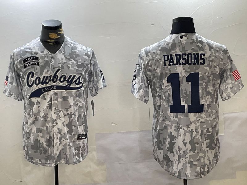 Men Dallas Cowboys #11 Parsons Nike Arctic Camo 2024 Salute to Service Limited NFL Jersey style 1->dallas cowboys->NFL Jersey